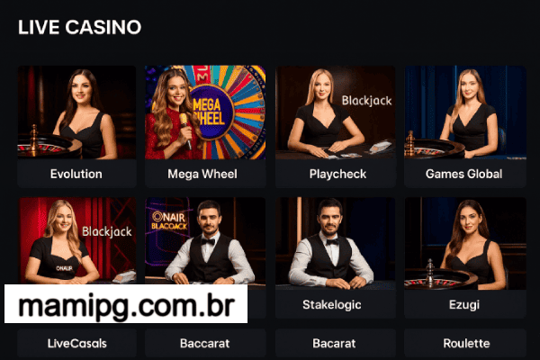 mamipg com 50+ mesas de cassino ao vivo em HD 4K.